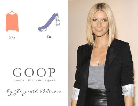 Gwyneth Paltrow’s lifestyle brand Goop 